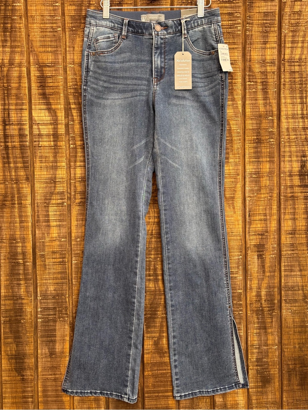 NWTS Wit & Wisdom Absolution High Rise Bootcut Split Side Jeans